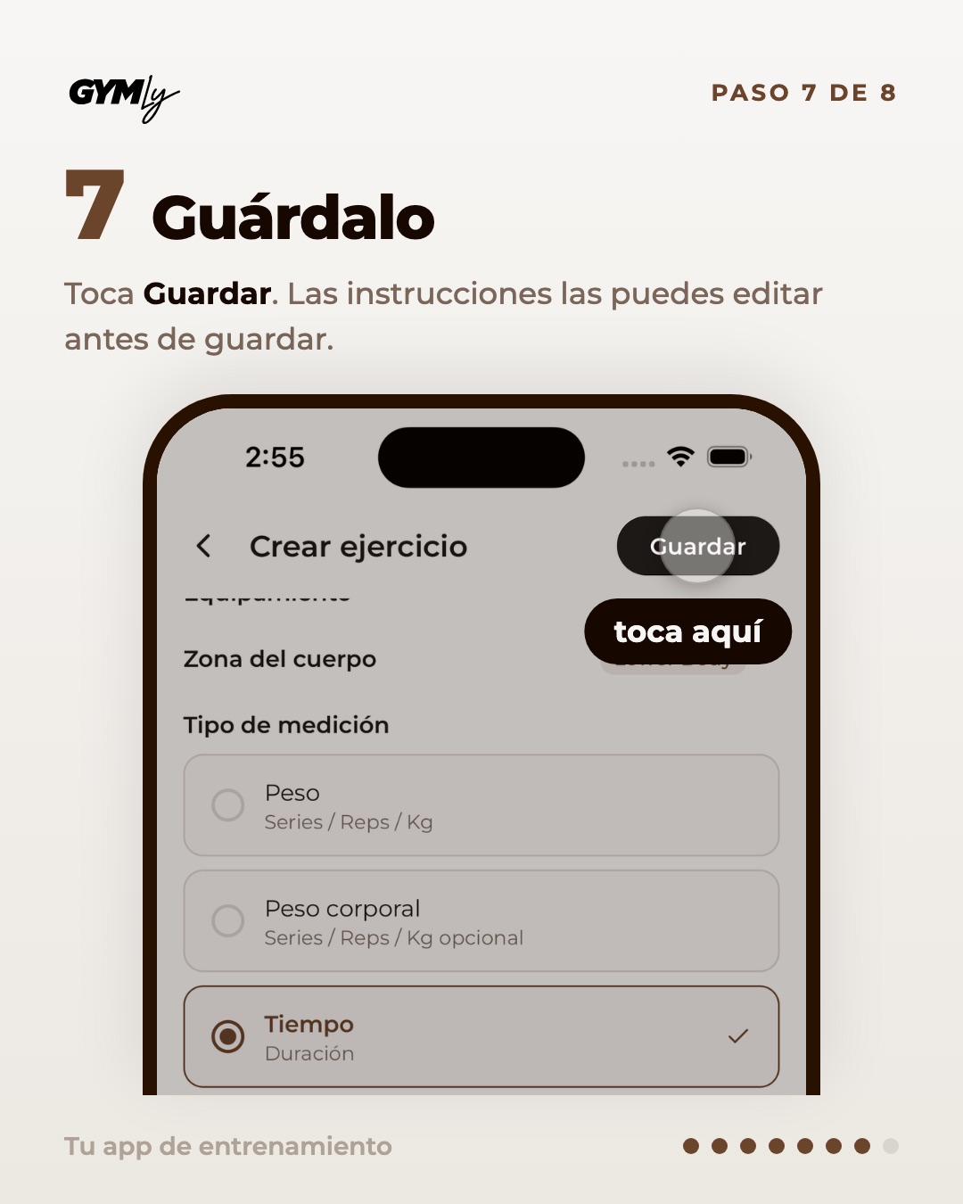 Guárdalo. Toca Guardar. Las instrucciones las puedes editar antes de guardar.